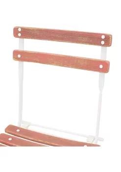 Best Sale ⭐ Sunnydaze Classic Cafe European Chestnut Wood Bistro Folding Chair - Antique Pink - Set of 4 by Sunnydaze Decor ⌛ -Sunnydaze Decor Shop Belk 9782