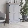 Promo ✨ 2-Door, 2-Shelf Solid Pine Accent Cupboard - Gray - 43 in by Sunnydaze Decor 🎉 -Sunnydaze Decor Shop Belk 9794