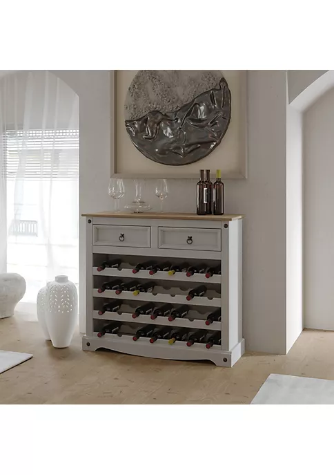 Deals 👏 28-Bottle Solid Pine Freestanding Wine Rack - Gray - 34.5" by Sunnydaze Decor 😀 7 Deals 👏 28-Bottle Solid Pine Freestanding Wine Rack - Gray - 34.5" by Sunnydaze Decor 😀 - Image 5