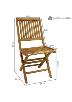 Buy 🎁 Nantasket Solid Teak Folding Slat-Back Patio Chair by Sunnydaze Decor 👏 -Sunnydaze Decor Shop Belk 9851