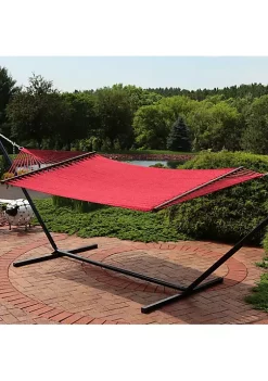 Deals 😀 2-Person Polyester Rope Hammock with Spreader Bars - Red by Sunnydaze Decor ✔️ 13 Deals 😀 2-Person Polyester Rope Hammock with Spreader Bars - Red by Sunnydaze Decor ✔️ -Sunnydaze Decor Shop Belk 9863