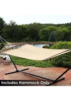 Cheapest 👏 2-Person Polyester Rope Hammock with Spreader Bars - Tan by Sunnydaze Decor ✨ -Sunnydaze Decor Shop Belk 9867