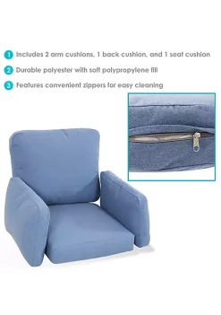 Best reviews of 😉 Outdoor Modern Luxury Basket Chair Replacement Cushion Set - Blue by Sunnydaze Decor 🥰 -Sunnydaze Decor Shop Belk 9883