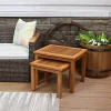 Brand new 😍 Meranti Wood Outdoor Nesting Tables - Set of 2 by Sunnydaze Decor 🌟 -Sunnydaze Decor Shop Belk 9886