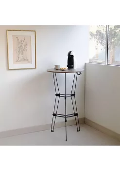 Best Pirce ⭐ Indoor Steel Bar Table with Faux Woodgrain Tabletop by Sunnydaze Decor ⌛