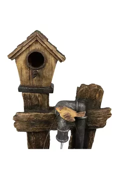 New 🧨 Sunnydaze Bird House Leaking Pipe Outdoor Water Fountain with Light - 29-Inch by Sunnydaze Decor 👍 -Sunnydaze Decor Shop Belk 9910