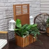Wholesale 🎉 Meranti Wood/Teak Oil Finish Planter and Privacy Screen - 44 in by Sunnydaze Decor 🔔 -Sunnydaze Decor Shop Belk 9929