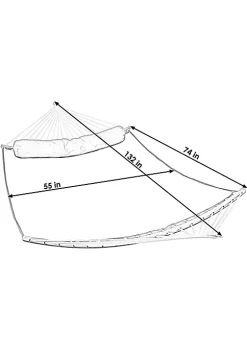 Coupon 🎁 2-Person Quilted Hammock with Curved spreader Bars - Red and Gray by Sunnydaze Decor ⌛ -Sunnydaze Decor Shop Belk 9939