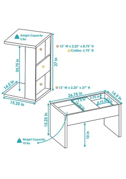 Flash Sale ⌛ 2-in-1 Multi-Use Accent Side Table by Sunnydaze Decor 💯 -Sunnydaze Decor Shop Belk 9959