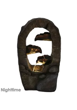Outlet 🤩 Sunnydaze Log Archway Outdoor Water Fountain with LED Light - 26 Inch by Sunnydaze Decor 😉 -Sunnydaze Decor Shop Belk 9974